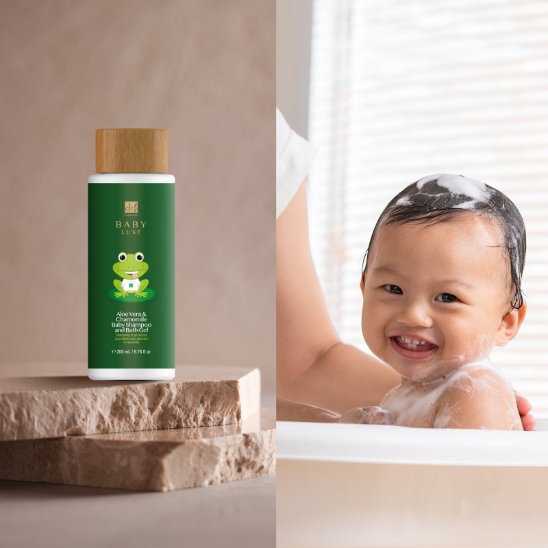 Baby Lux Aloe Vera & Chamomile Baby Shampoo & Bath Gel 200ml - Herbalshire Handmade Herbal Products