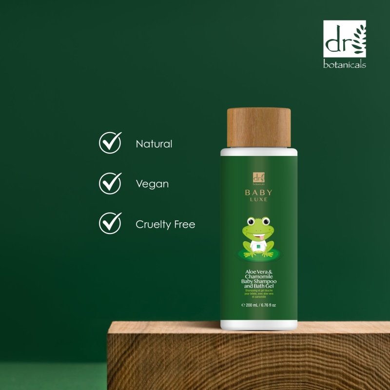 Baby Lux Aloe Vera & Chamomile Baby Shampoo & Bath Gel 200ml - Herbalshire Handmade Herbal Products