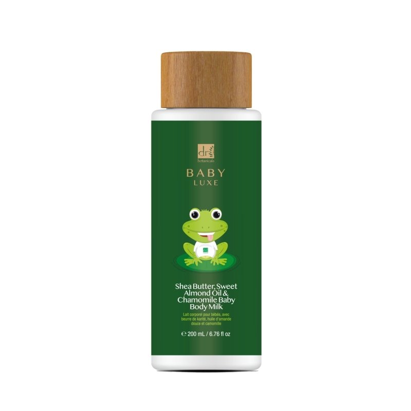 Baby Lux Sweet Almond Oil & Chamomile Baby Body Milk 200ml - Herbalshire Handmade Herbal Products