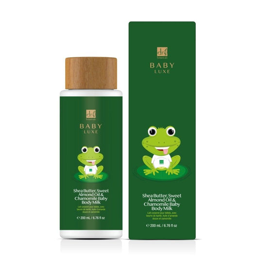 Baby Lux Sweet Almond Oil & Chamomile Baby Body Milk 200ml - Herbalshire Handmade Herbal Products
