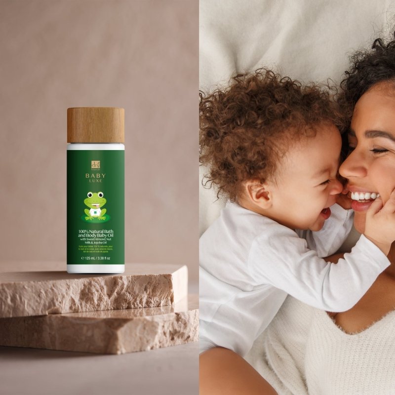 Baby Lux Sweet Almond Oil & Chamomile Baby Body Milk 200ml - Herbalshire Handmade Herbal Products