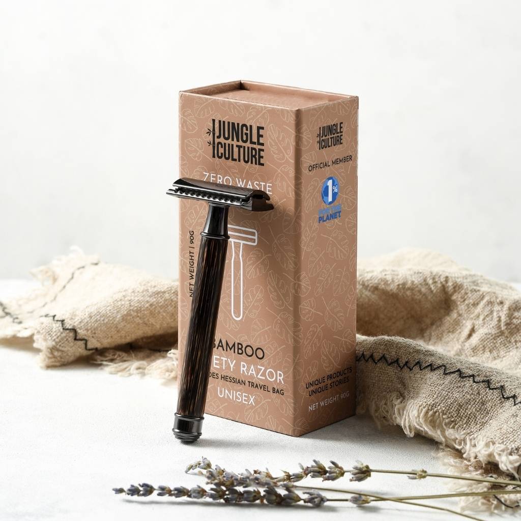 Bamboo Safety Razor | Reusable Bamboo Razor - Herbalshire Handmade Herbal Products