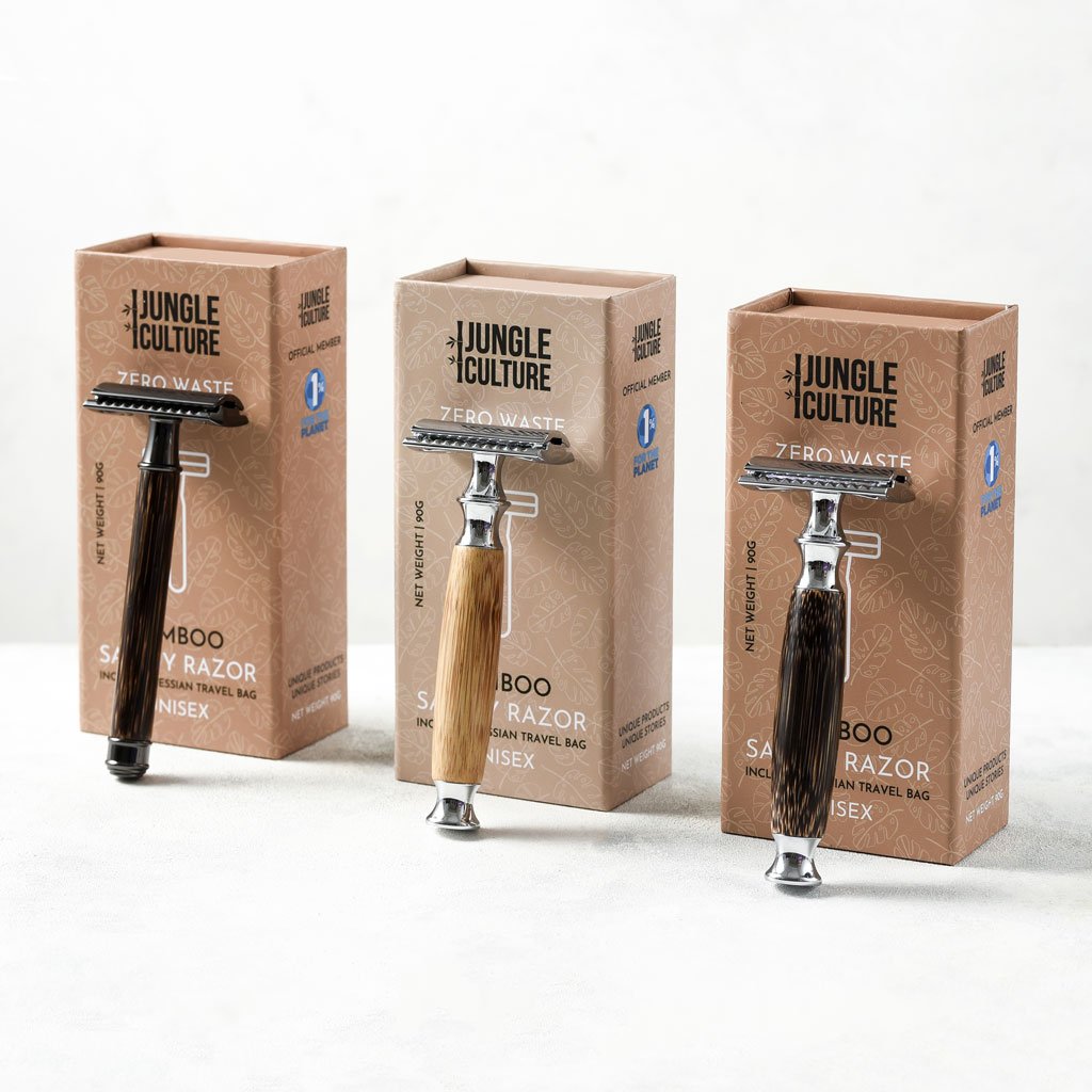 Bamboo Safety Razor | Reusable Bamboo Razor - Herbalshire Handmade Herbal Products