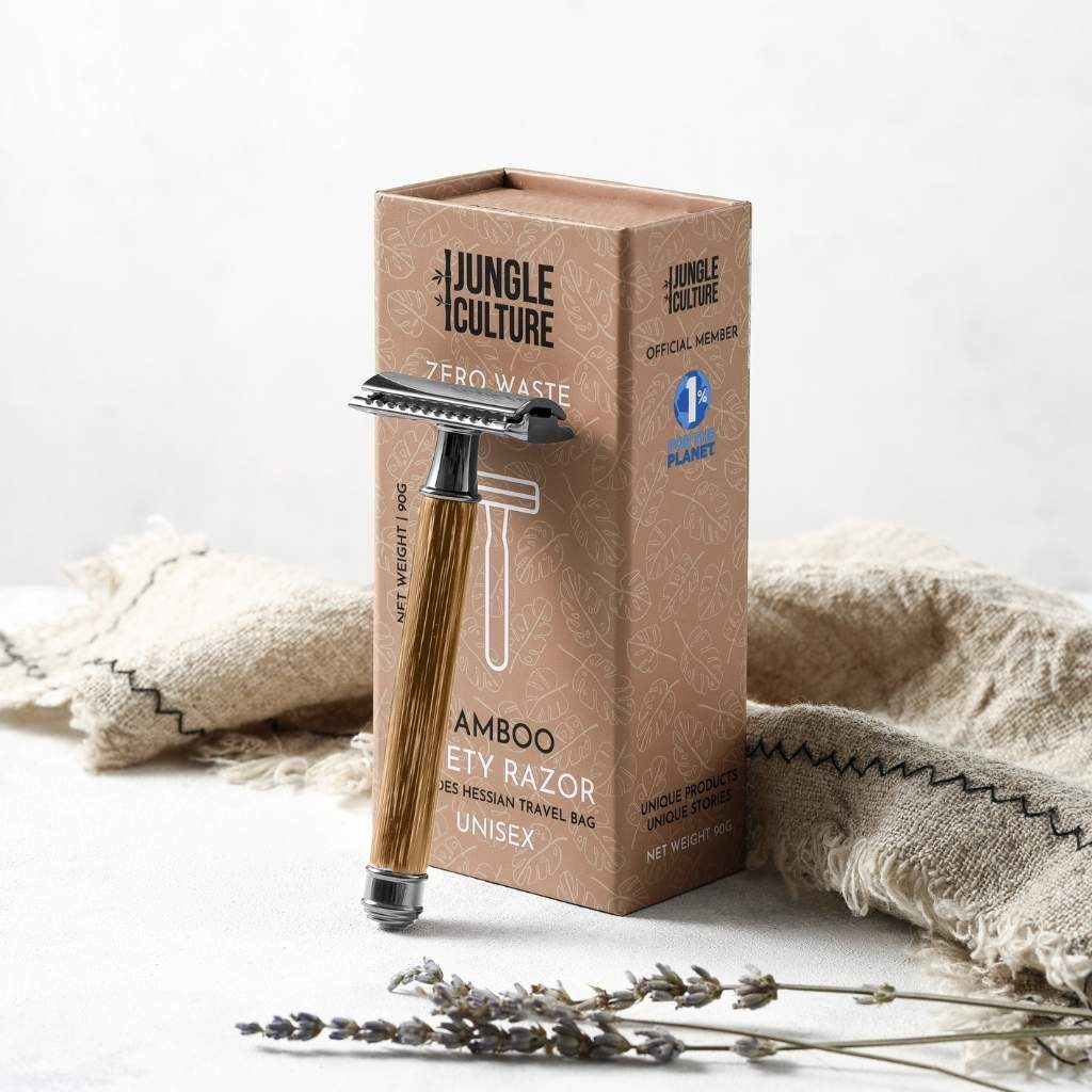 Bamboo Safety Razor | Reusable Bamboo Razor - Herbalshire Handmade Herbal Products