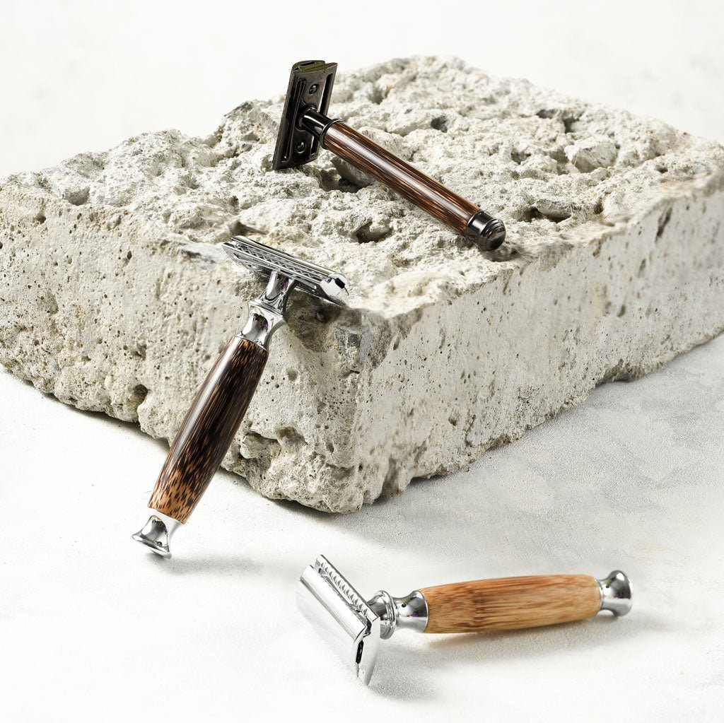 Bamboo Safety Razor | Reusable Bamboo Razor - Herbalshire Handmade Herbal Products
