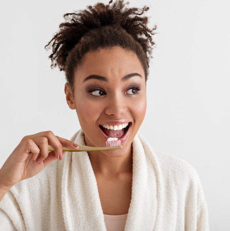 Bamboo Toothbrush Pink - Herbalshire Handmade Herbal Products