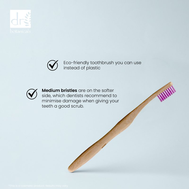 Bamboo Toothbrush Purple - Herbalshire Handmade Herbal Products