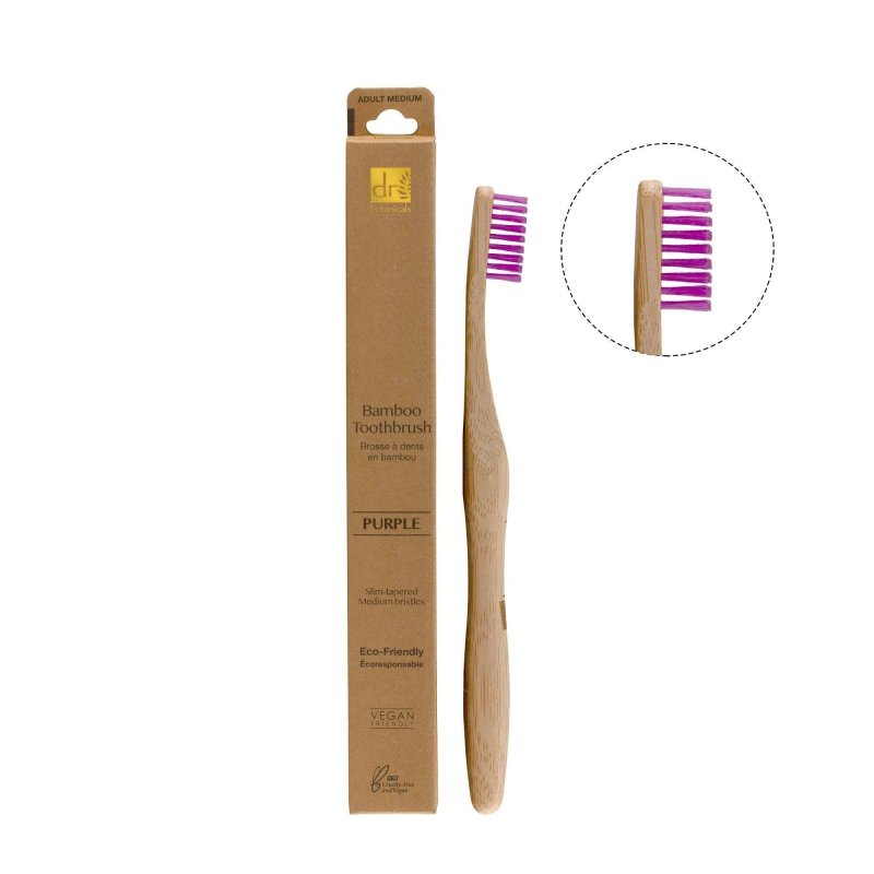 Bamboo Toothbrush Purple - Herbalshire Handmade Herbal Products