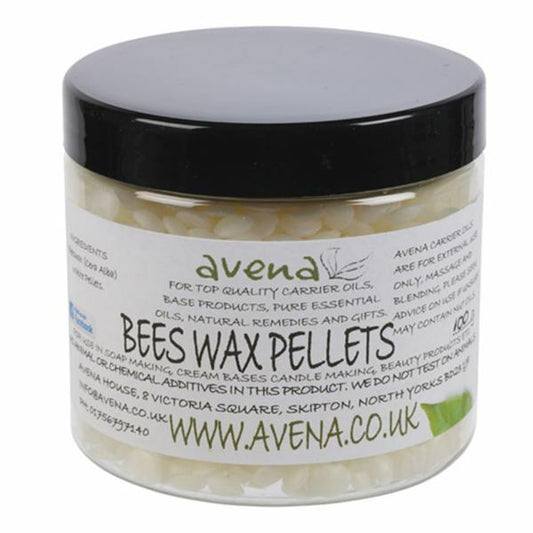 Beeswax (Cera alba) Pellets 100g|Pure White Cosmetic Grade - Herbalshire Handmade Herbal Products