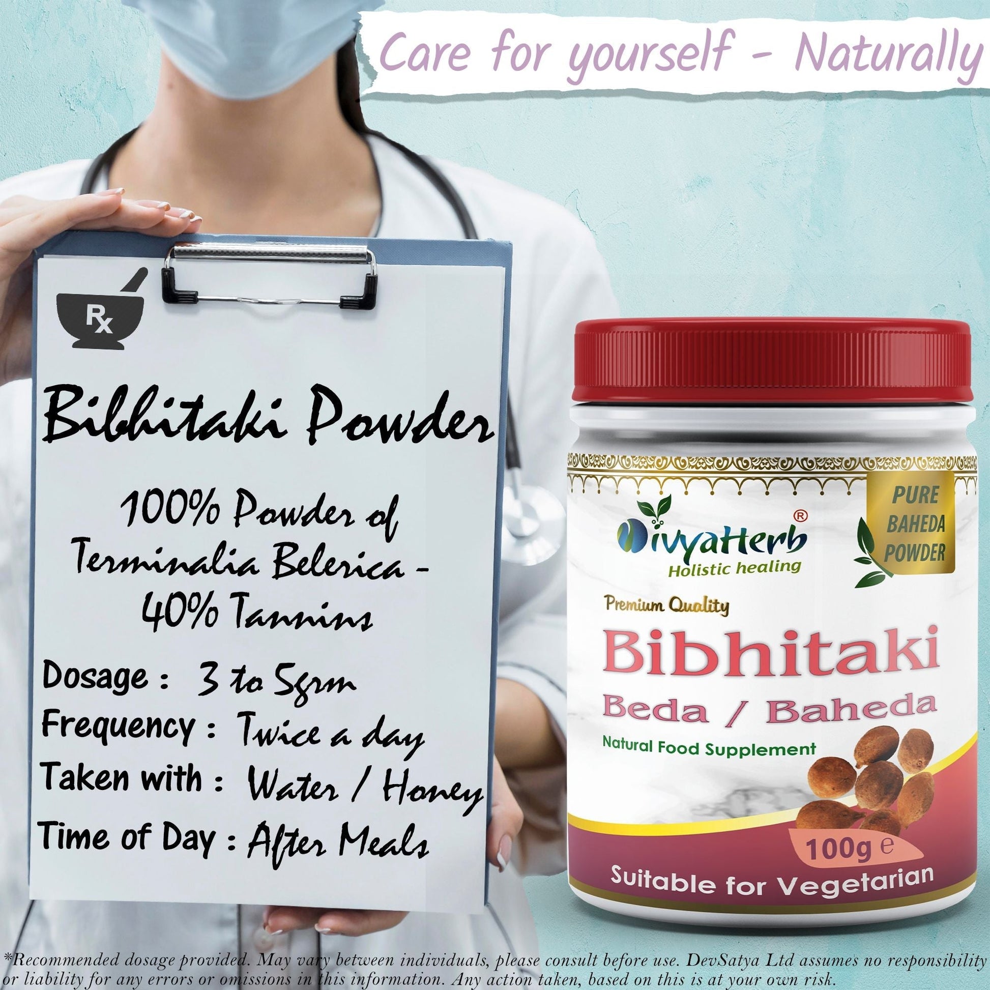 Bibhitaki Fruit Powder - Herbalshire Handmade Herbal Products