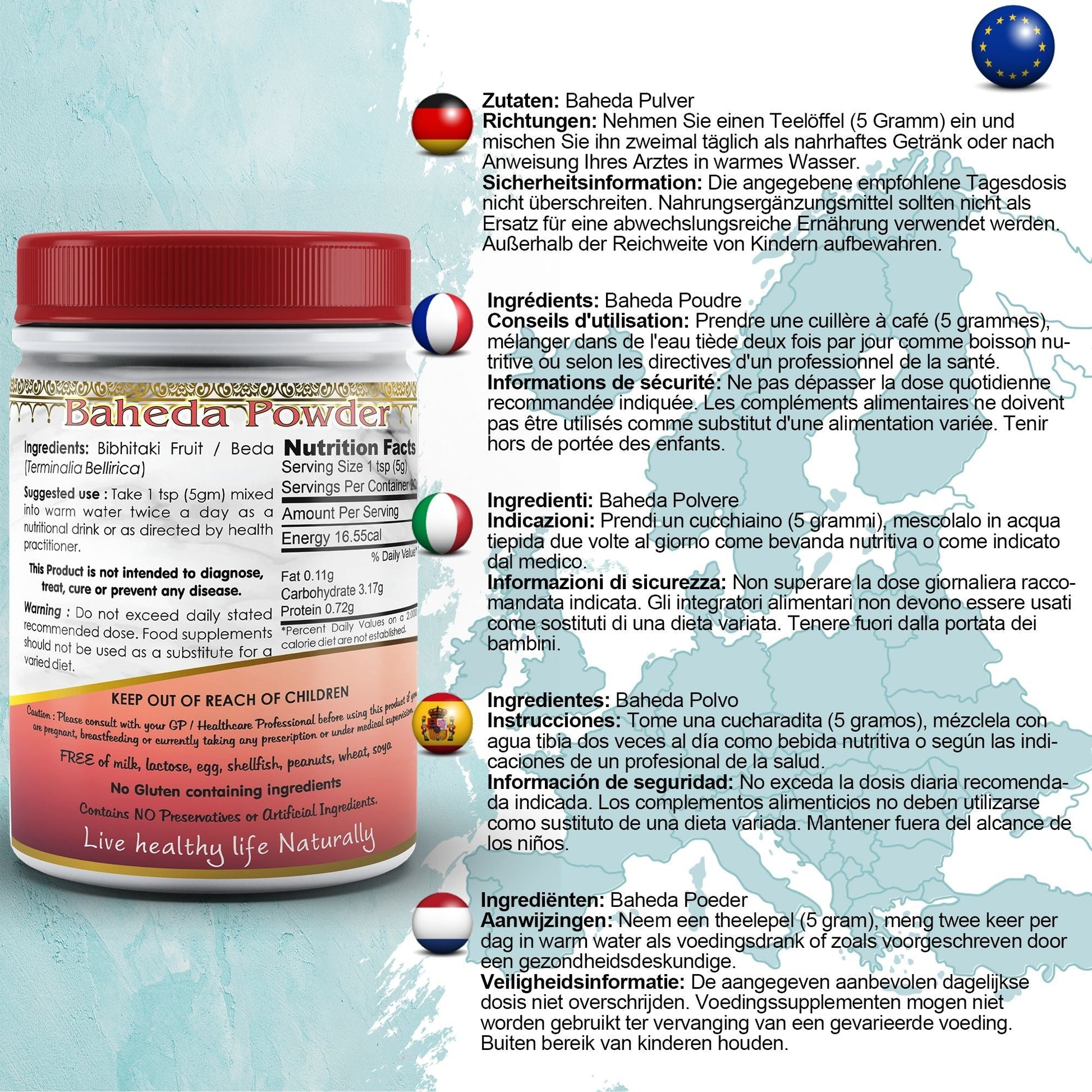 Bibhitaki Fruit Powder - Herbalshire Handmade Herbal Products