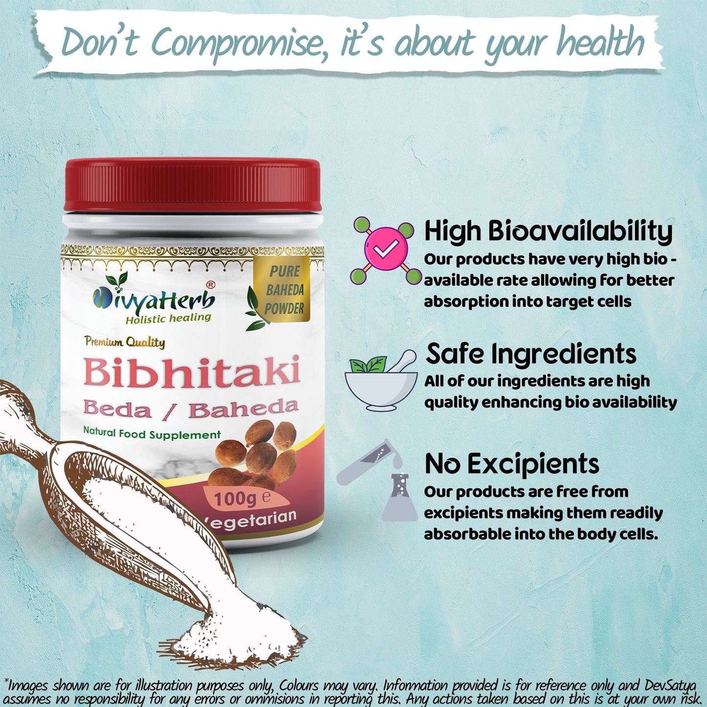 Bibhitaki Fruit Powder - Herbalshire Handmade Herbal Products