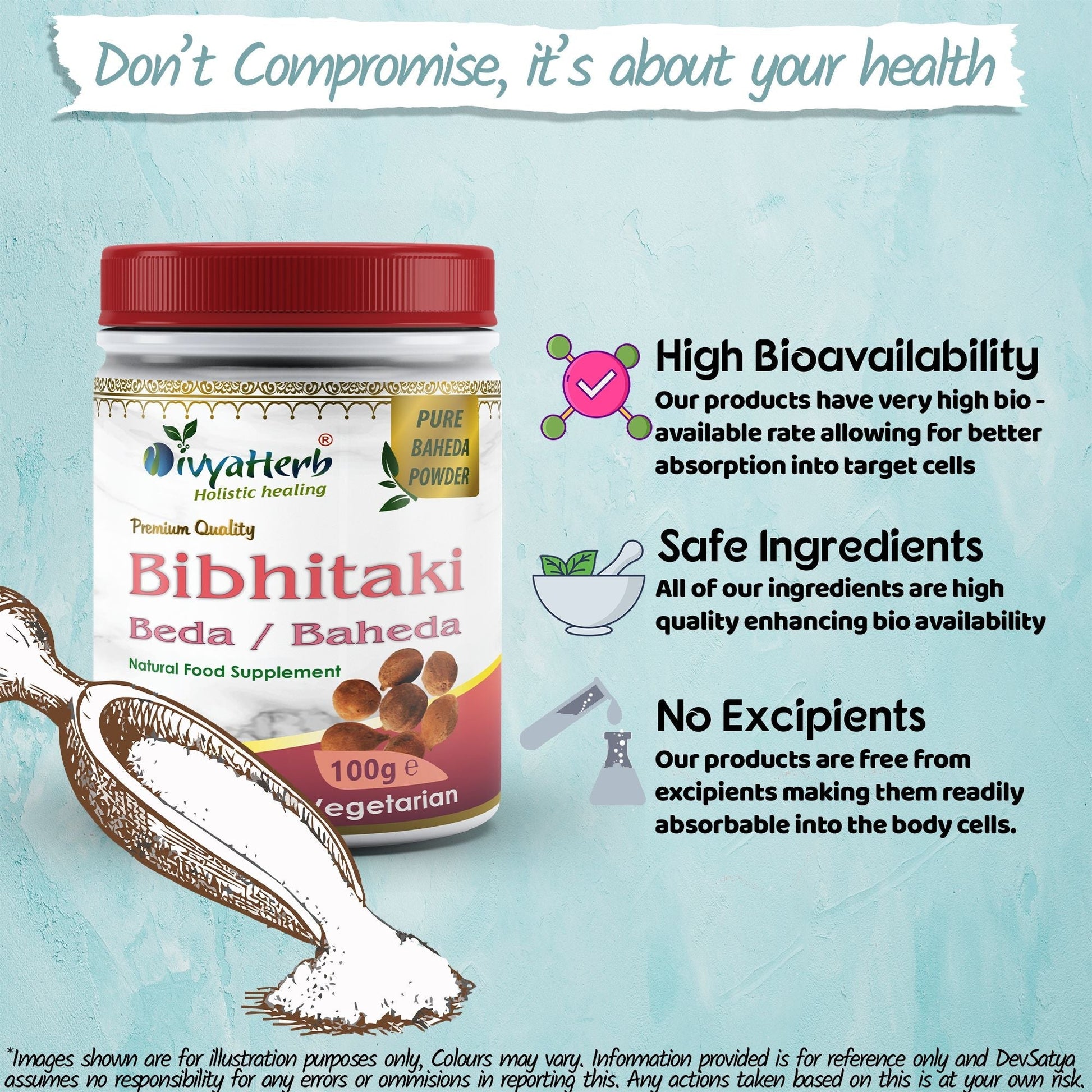 Bibhitaki Fruit Powder - Herbalshire Handmade Herbal Products