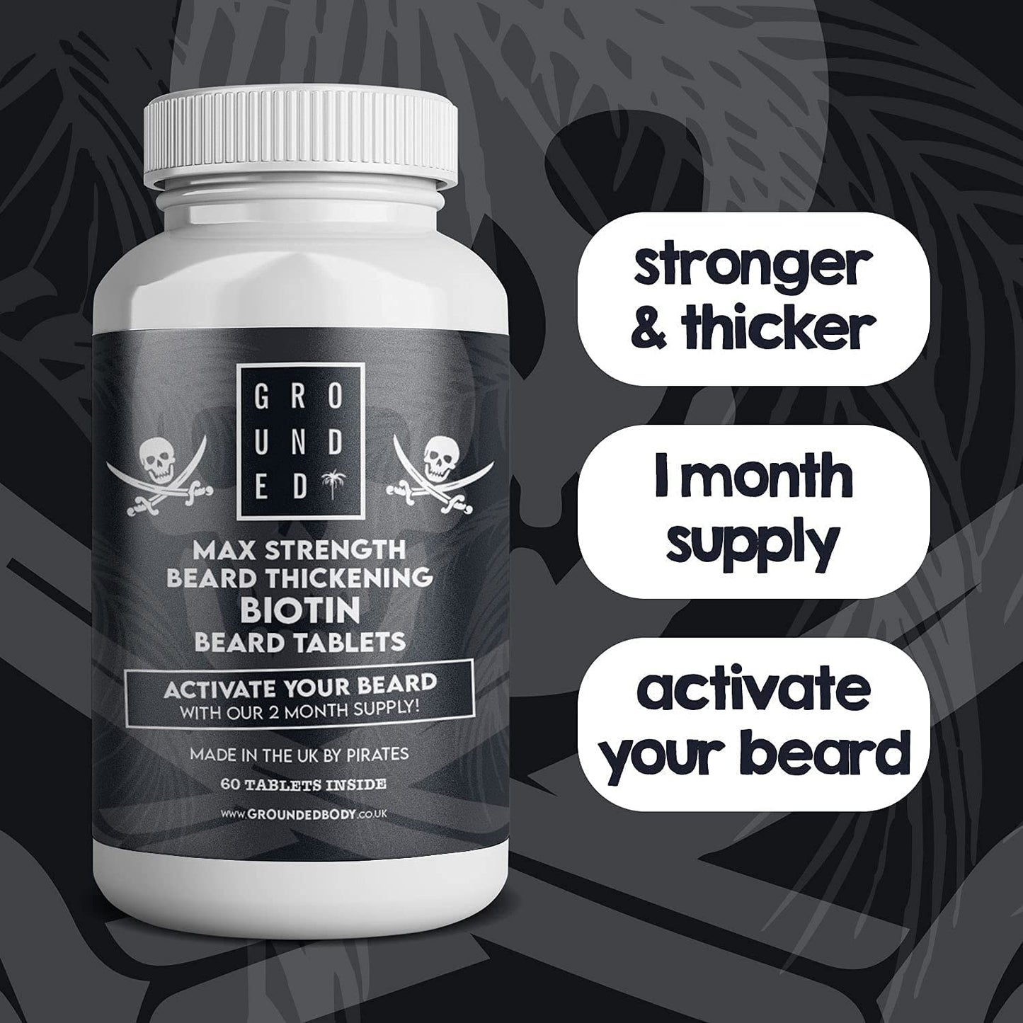 Biotin Beard Growth Tablets - Herbalshire Handmade Herbal Products