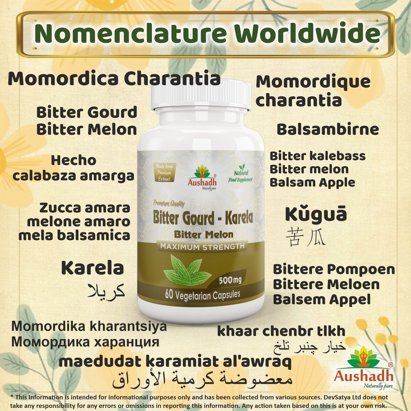 Bitter Gourd (Karela) Capsule - Herbalshire Handmade Herbal Products