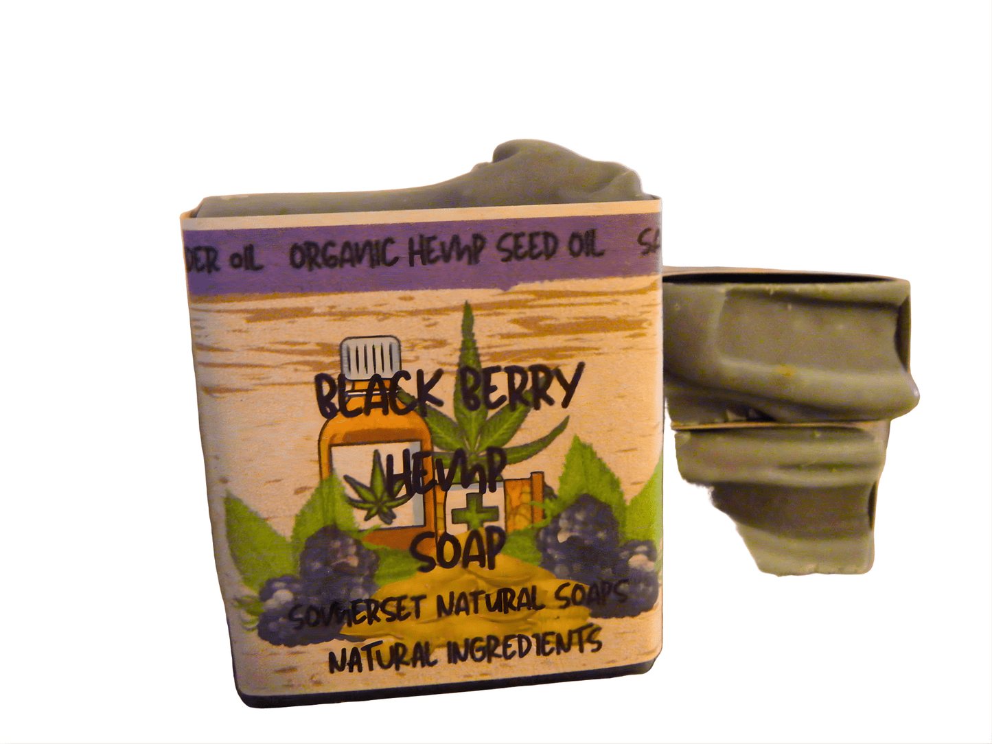 Black Berry Hemp Vegan soap - Herbalshire Handmade Herbal Products