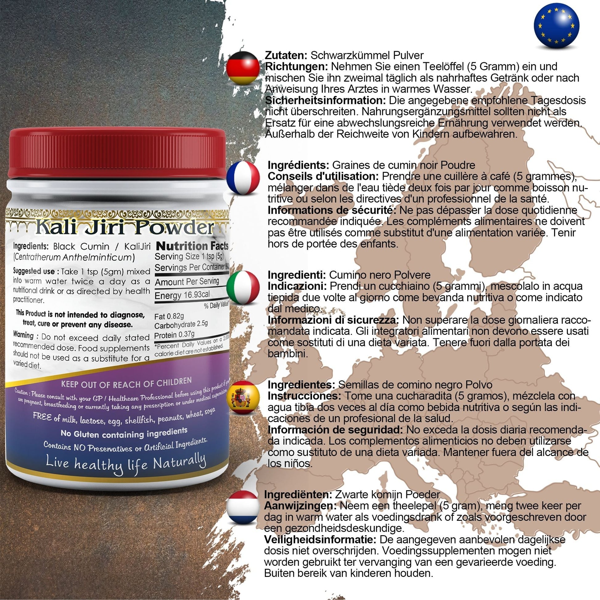 Black Cumin (Kali Jiri) Powder - Herbalshire Handmade Herbal Products
