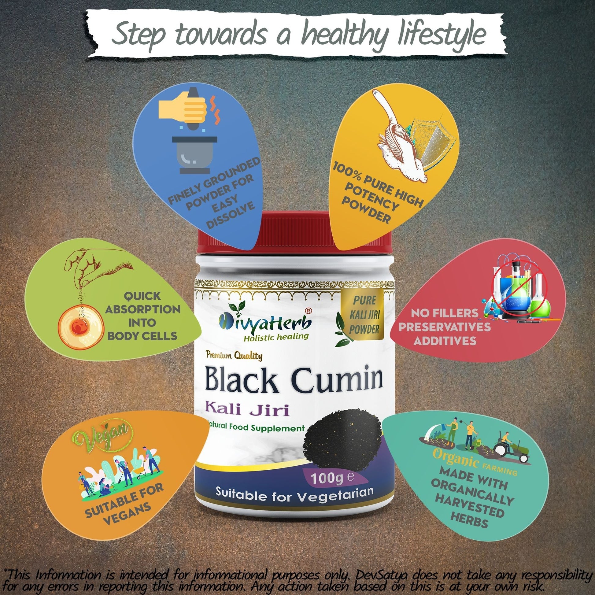 Black Cumin (Kali Jiri) Powder - Herbalshire Handmade Herbal Products