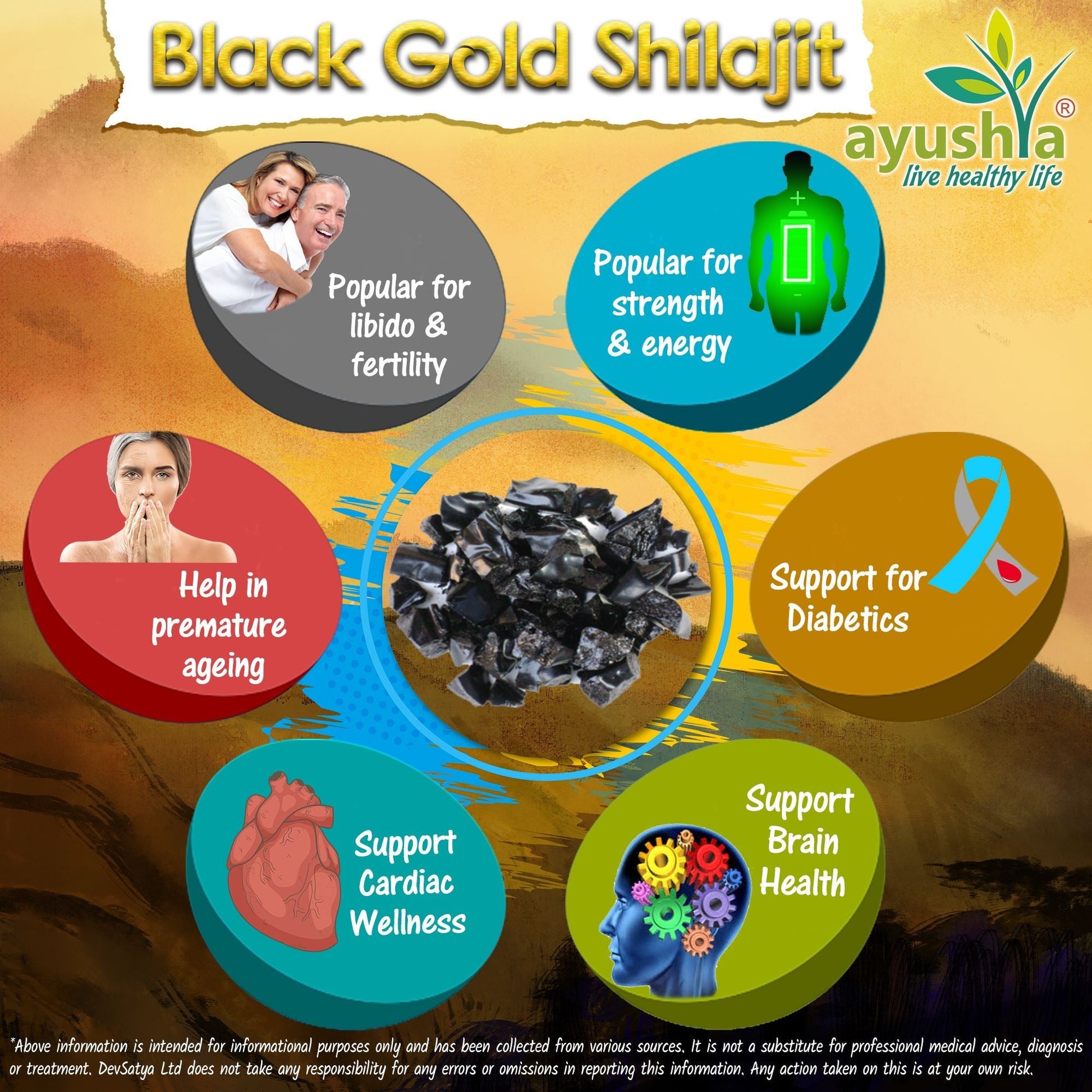 Black Gold Pure Himalayan Shilajit Resin, Natural Source of Fulvic Acid - 25 grm - Herbalshire Handmade Herbal Products