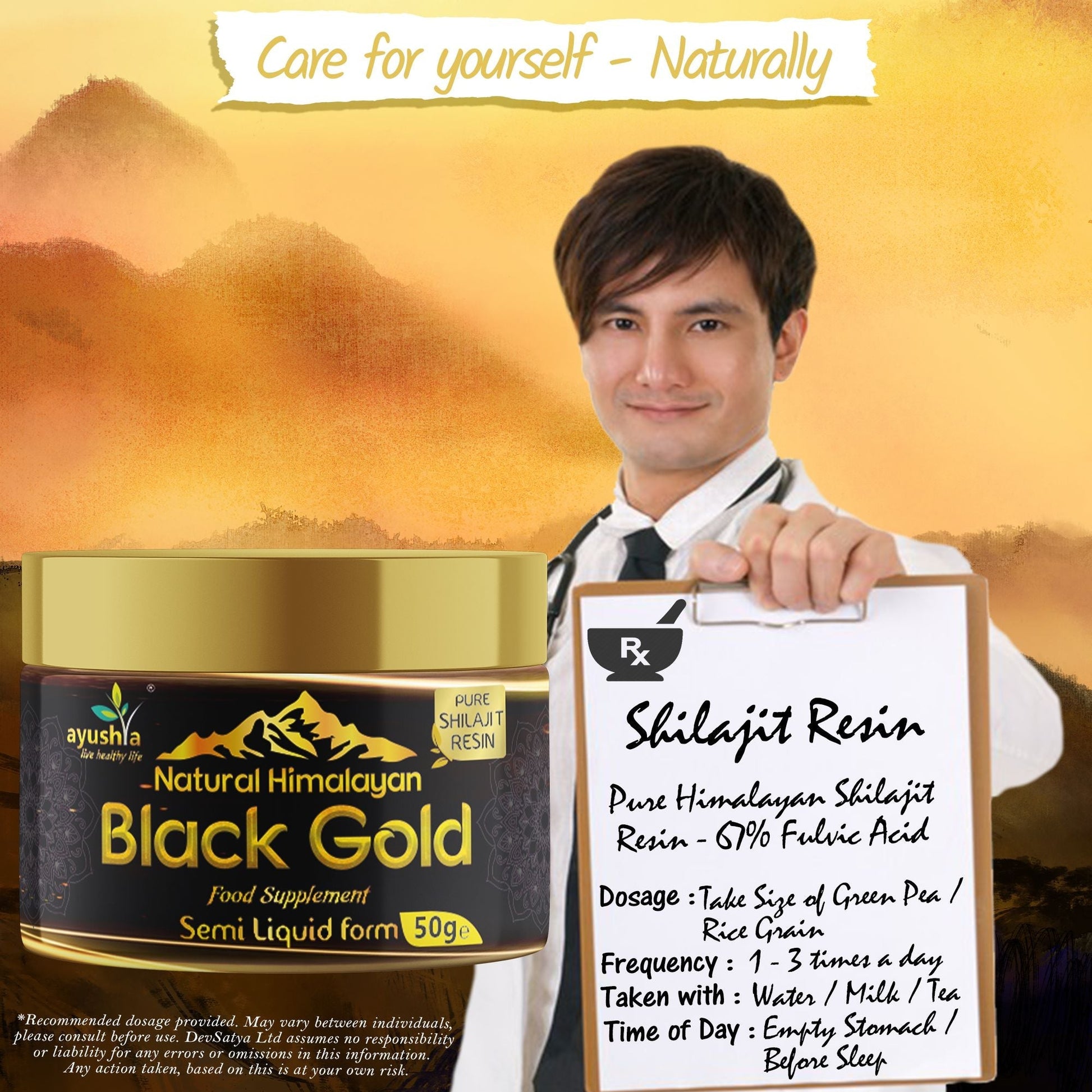 Black Gold Pure Himalayan Shilajit Resin, Natural Source of Fulvic Acid - 50 grm - Herbalshire Handmade Herbal Products