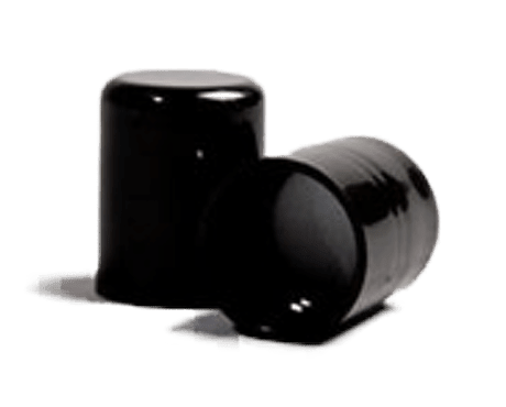Black Screw Caps and Inserts (to suit 50ml and 100ml Blue PET bottles) 18/415 - Herbalshire Handmade Herbal Products