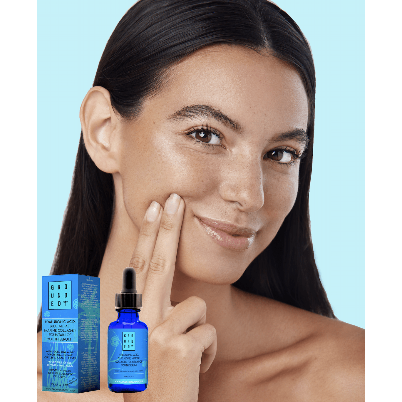 Blue Algae & Collagen Fountain of Youth HA Facial Serum - Herbalshire Handmade Herbal Products