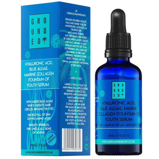 Blue Algae & Collagen Fountain of Youth HA Facial Serum - Herbalshire Handmade Herbal Products