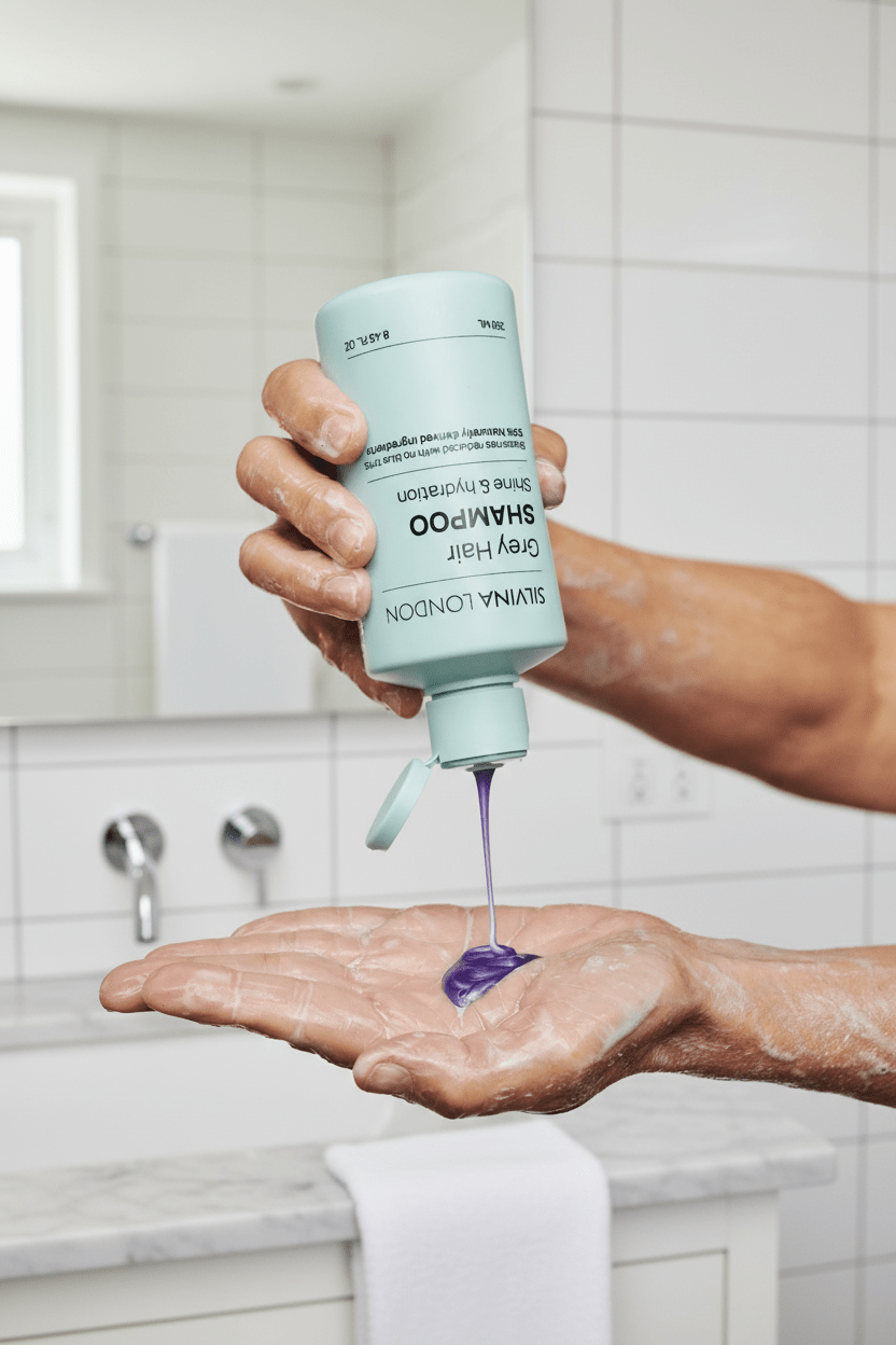 Blue Magnolia Grey Hair Shampoo & Conditioner Duo – No Brass, Soft Hydrated Hair - Herbalshire Handmade Herbal Products