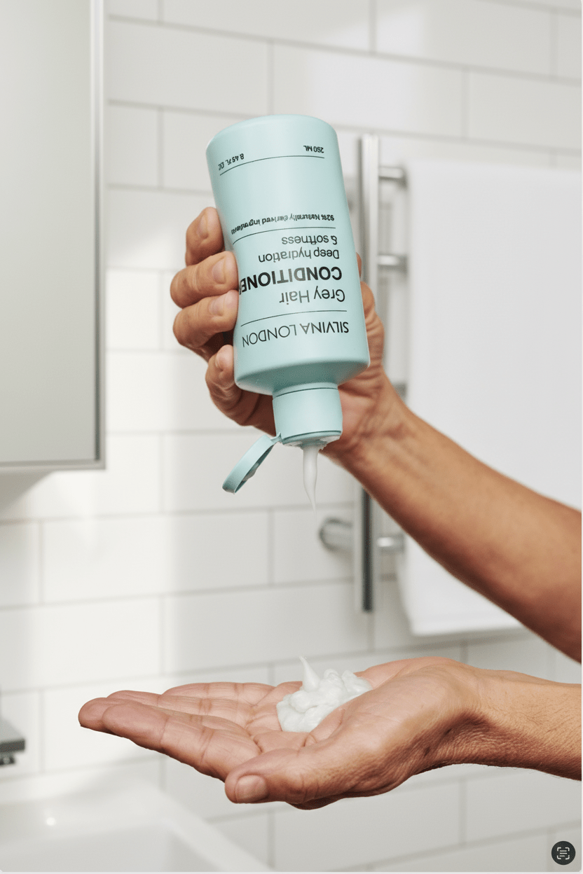 Blue Magnolia Grey Hair Shampoo & Conditioner Duo – No Brass, Soft Hydrated Hair - Herbalshire Handmade Herbal Products