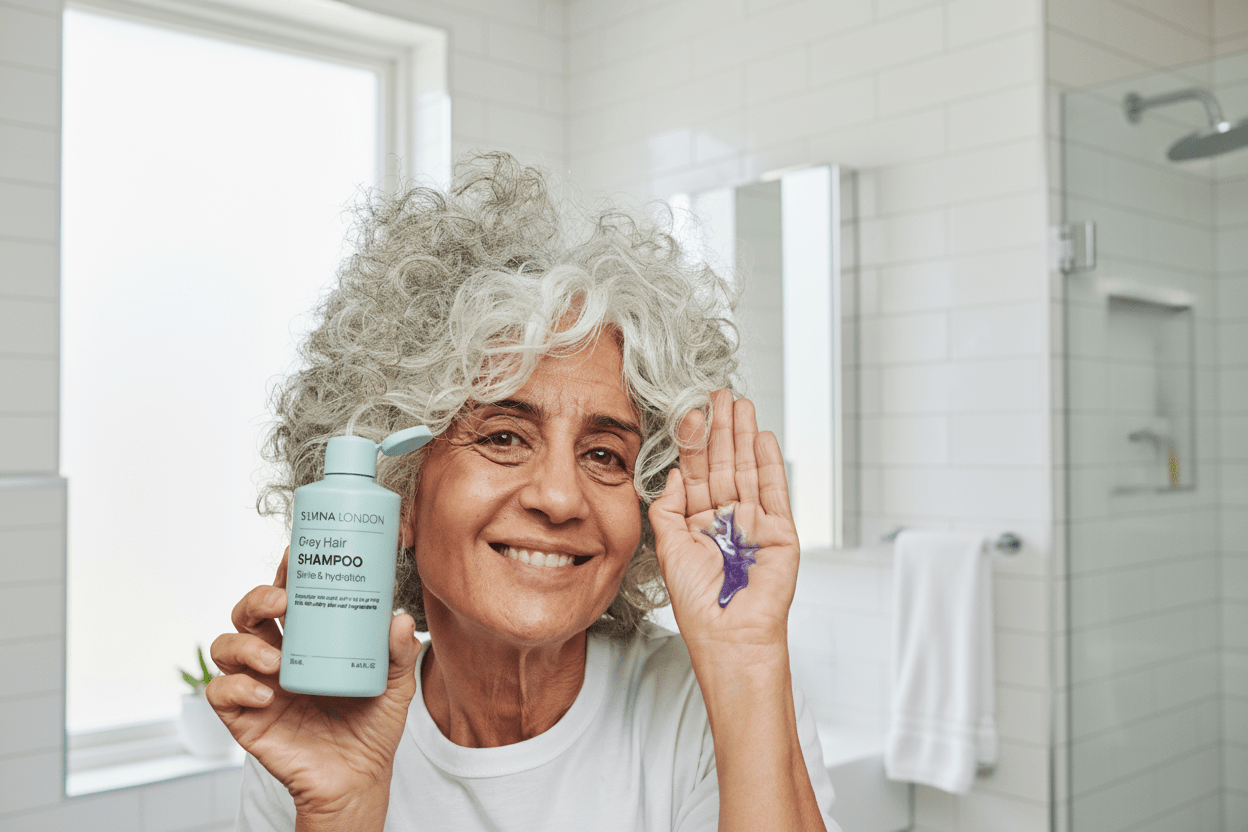 Blue Magnolia Grey Hair Shampoo & Conditioner Duo – No Brass, Soft Hydrated Hair - Herbalshire Handmade Herbal Products