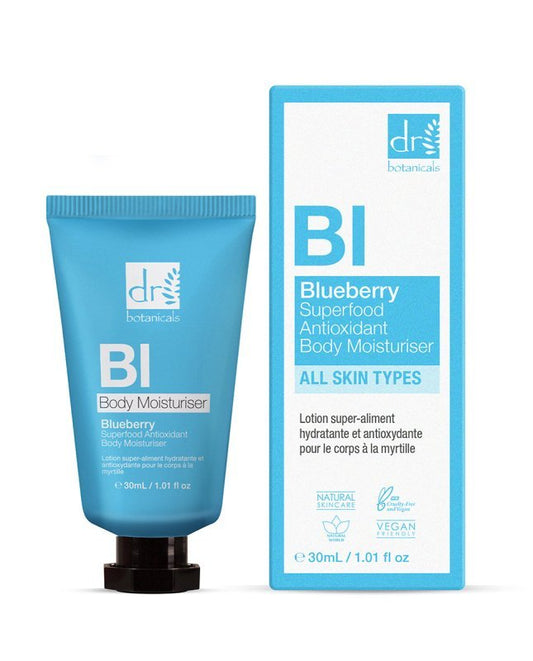 Blueberry Superfood Antioxidant Body Moisturiser 30ml - Herbalshire Handmade Herbal Products