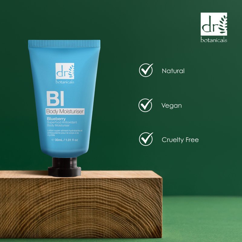 Blueberry Superfood Antioxidant Body Moisturiser 30ml - Herbalshire Handmade Herbal Products