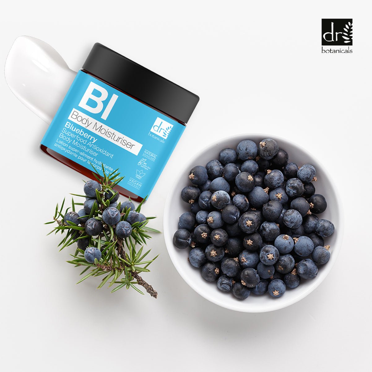 Blueberry Superfood Antioxidant Body Moisturiser 60ml - Herbalshire Handmade Herbal Products