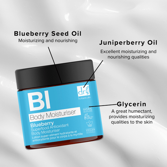 Blueberry Superfood Antioxidant Body Moisturiser 60ml - Herbalshire Handmade Herbal Products