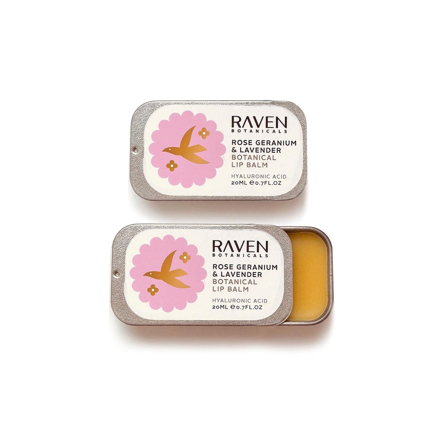 Botanical Lip Balm - Rose Geranium & Lavender - Herbalshire Handmade Herbal Products
