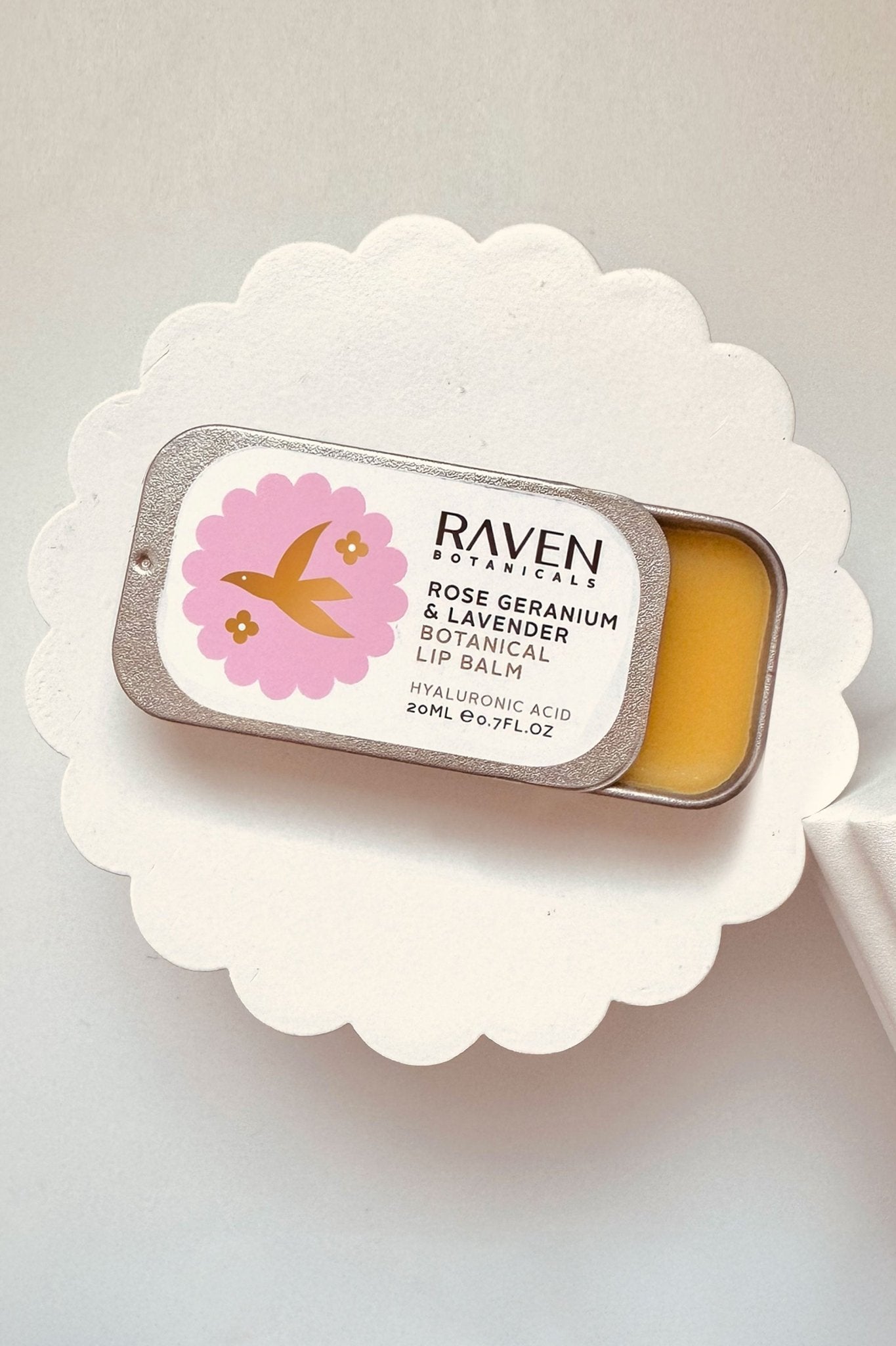Botanical Lip Balm - Rose Geranium & Lavender - Herbalshire Handmade Herbal Products