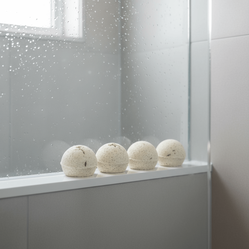 Breathe Aromatherapy Shower Steamers – Eucalyptus, Rosemary & Peppermint – Set of 4 - Herbalshire Handmade Herbal Products