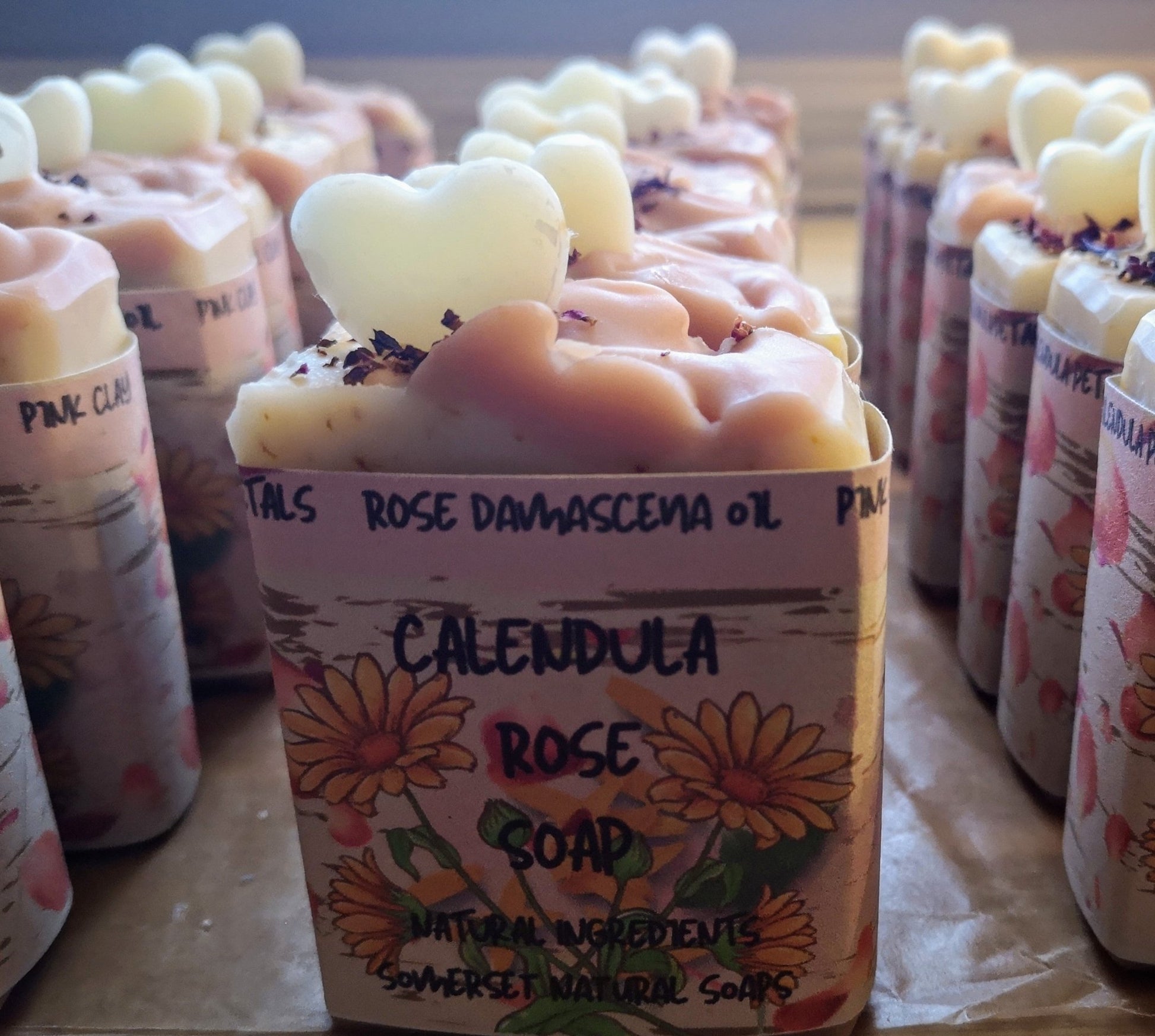 Calendula Rose Vegan Soap - Herbalshire Handmade Herbal Products