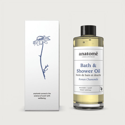 Calming Bath & Shower Oil with Roman Chamomile – Sleep & Stress Relief - Herbalshire Handmade Herbal Products