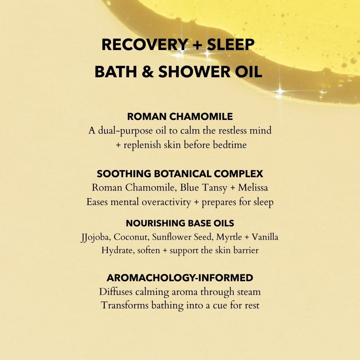 Calming Bath & Shower Oil with Roman Chamomile – Sleep & Stress Relief - Herbalshire Handmade Herbal Products