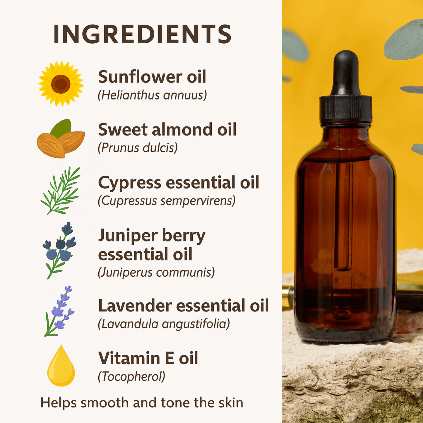 Cellulite Oil Natural Blend Firming Massage 100ml Best Oil Thighs & Legs Bum - Herbalshire Handmade Herbal Products