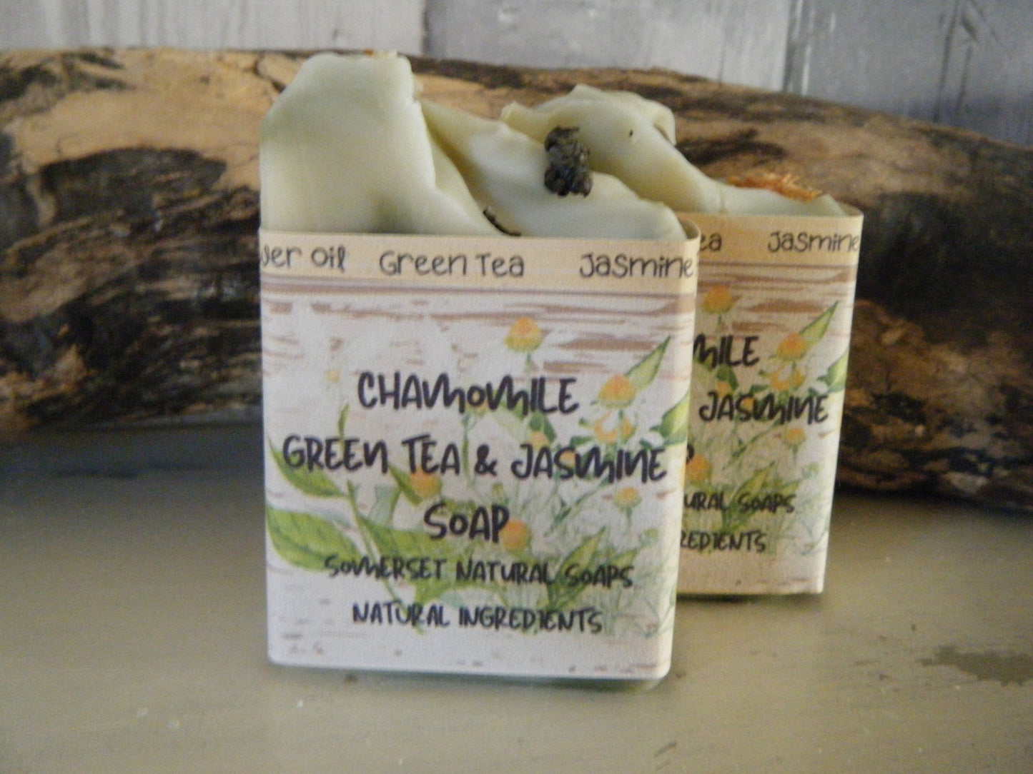 Chamomile Green Tea & Jasmine Vegan Soap - Herbalshire Handmade Herbal Products