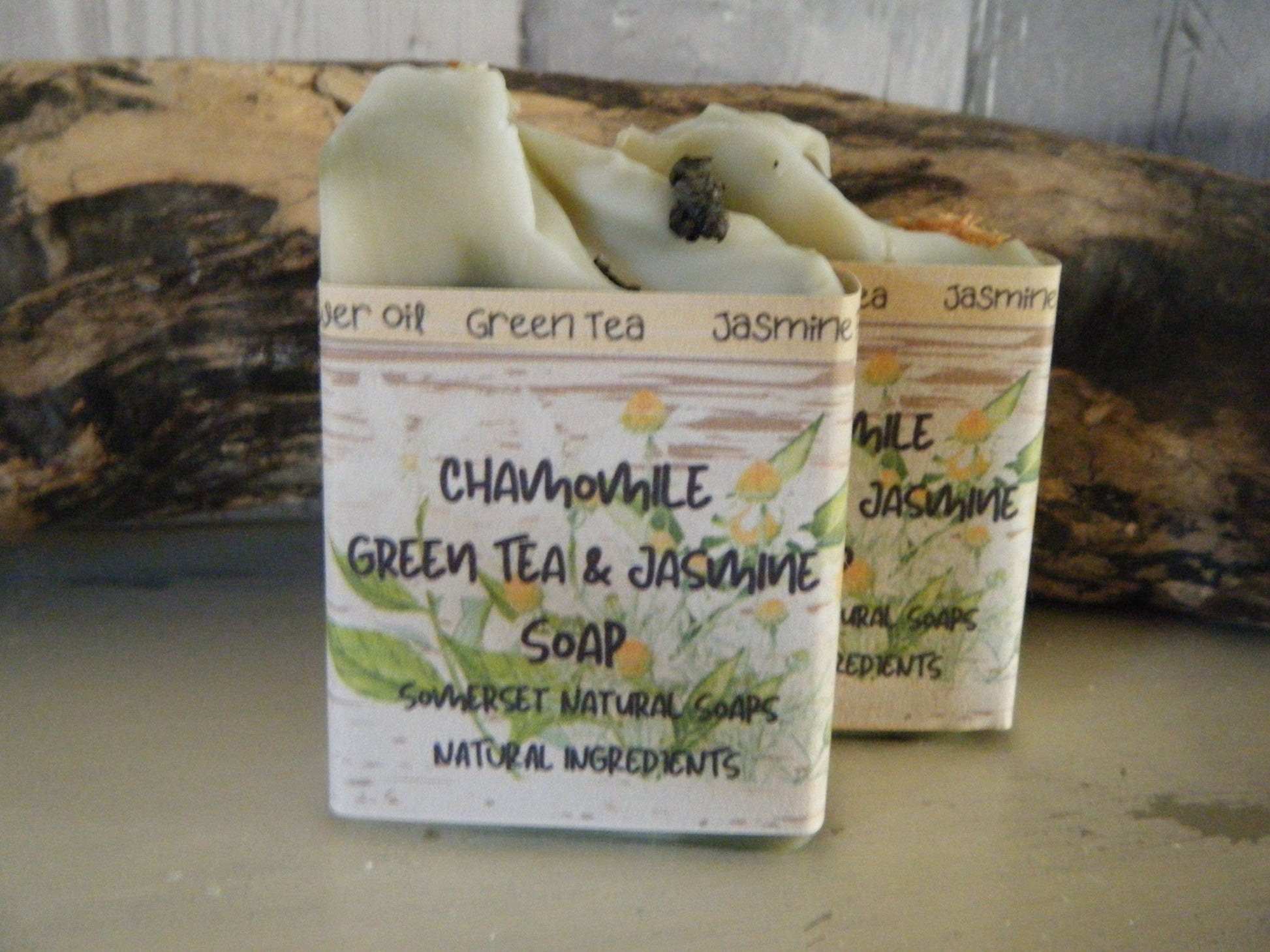 Chamomile Green Tea & Jasmine Vegan Soap - Herbalshire Handmade Herbal Products