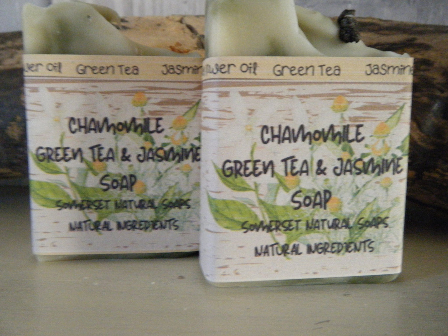 Chamomile Green Tea & Jasmine Vegan Soap - Herbalshire Handmade Herbal Products