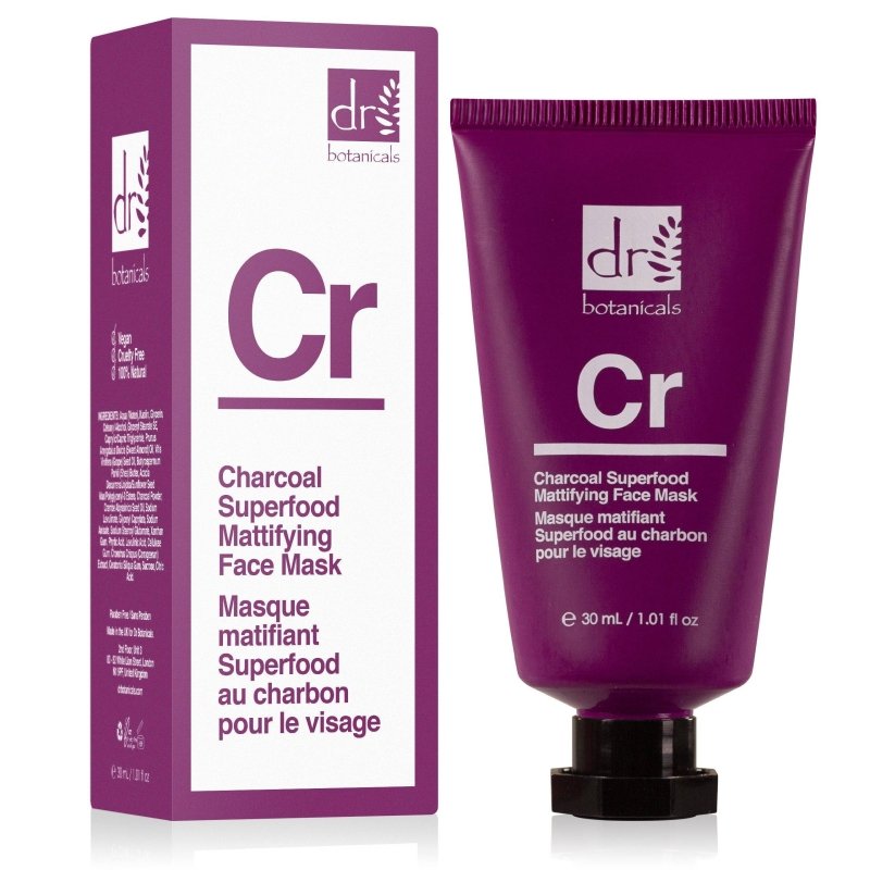 Charcoal Superfood Mattifying Face Mask 30ml - Herbalshire Handmade Herbal Products