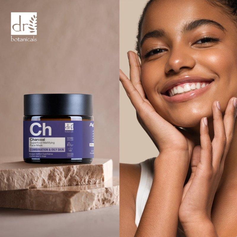Charcoal Superfood Mattifying Face Mask 60ml - Herbalshire Handmade Herbal Products
