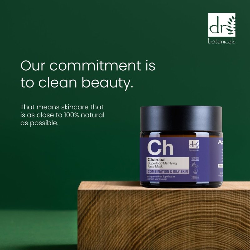 Charcoal Superfood Mattifying Face Mask 60ml - Herbalshire Handmade Herbal Products