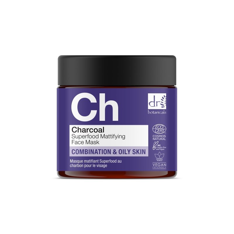 Charcoal Superfood Mattifying Face Mask 60ml - Herbalshire Handmade Herbal Products