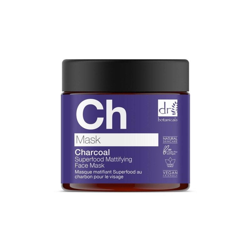 Charcoal Superfood Mattifying Face Mask 60ml - Herbalshire Handmade Herbal Products