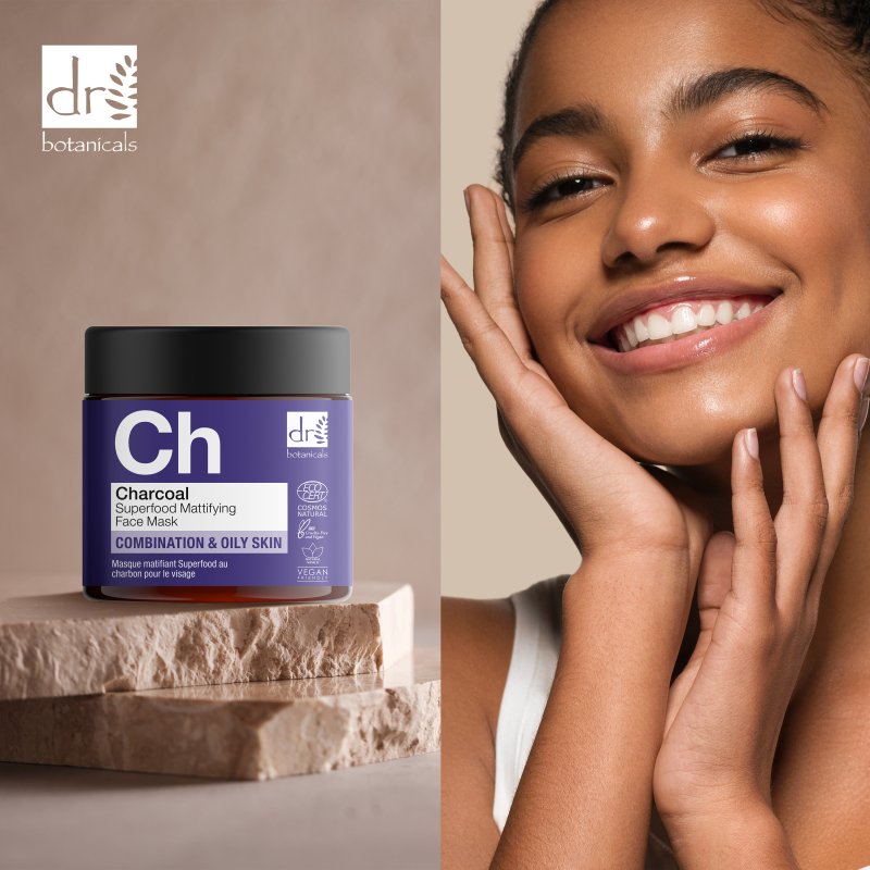 Charcoal Superfood Mattifying Face Mask 60ml - Herbalshire Handmade Herbal Products